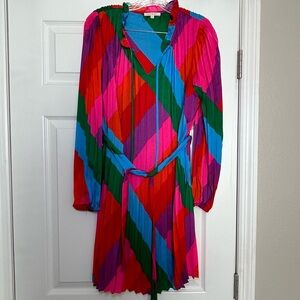 Skies Are Blue Multicolor Dress Women’s Medium party going out dopamine colorful